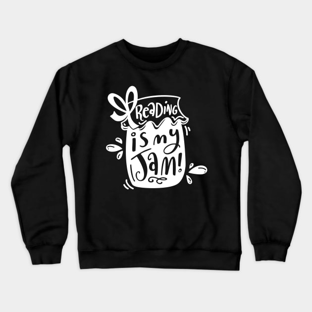 reading is my jam Crewneck Sweatshirt by visual.merch